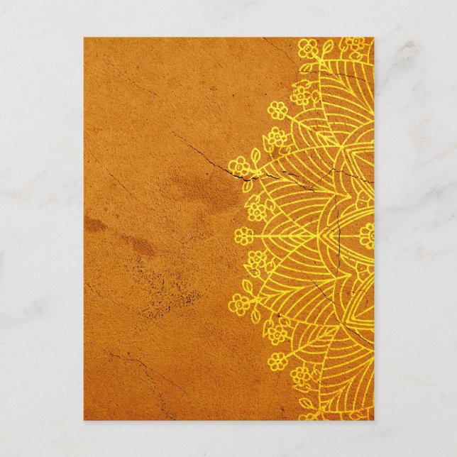 Rust Mandala Zen Rustic Body Mind Spirit Postcard (Front)