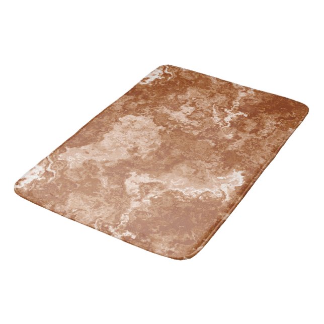 Rust Marble abstract Bath Mat (Angled)