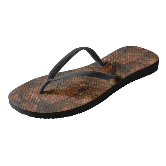 Rust Marble Abstract Jandals (Angled)