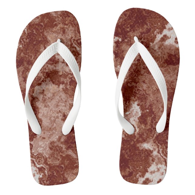 Rust Marble Swirl Abstract Jandals (Footbed)