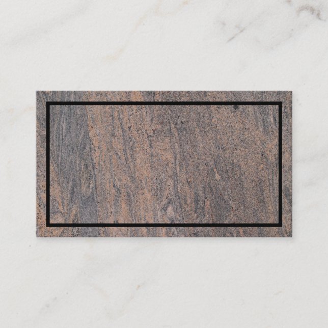 Rust Marble Textured Business Card (Front)