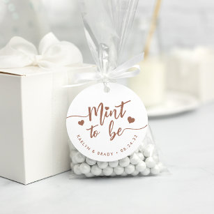 Rust   Mint to Be Personalised Wedding Favour Tags