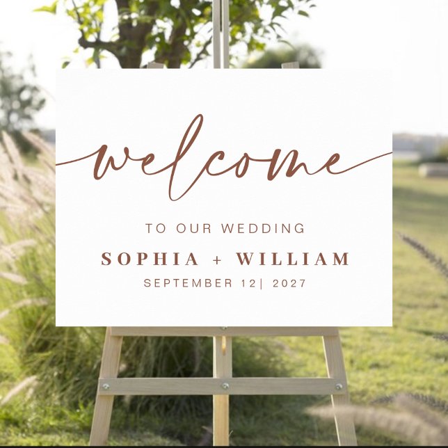 Rust | Modern Handwritten Wedding Welcome Sign (Creator Uploaded)
