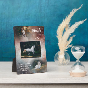 Rust & Navy Favourite Hello Horse Photo Memorial Plaque