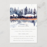 Rust Navy Winter Pine Forest Wedding Reception