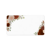 Rust Orange Roses Blank Wedding Address