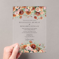 Rust Orange Sage Green Cream Flowers Fall Wedding