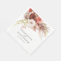 Rust Orange Terracotta Palmetto Leaves Wedding