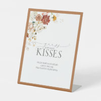 Rust Orange Watercolor Floral How Many Kisses