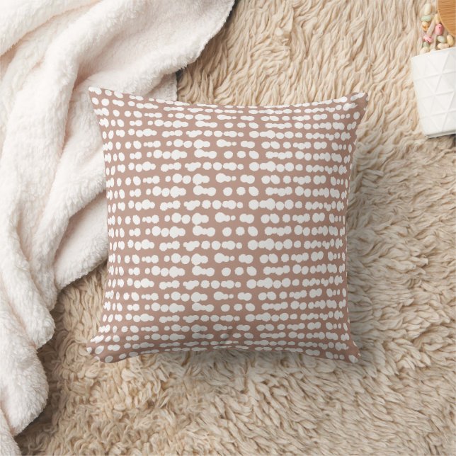 Rust Organic Dots Markmaking Pattern Cushion (Blanket)