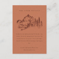 Rust Pine Woods Mountain Sketch Wedding Details