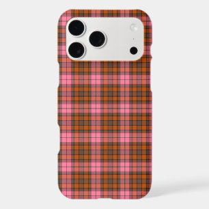 Rust Pink Plaid Tartan Retro Color iPhone Case