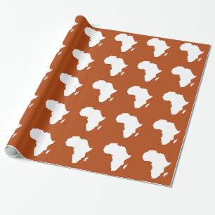 Rust Red Audacious Africa Wrapping Paper