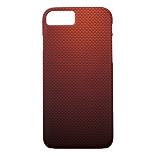 Rust red black carbon fibre patterned Case-Mate iPhone case