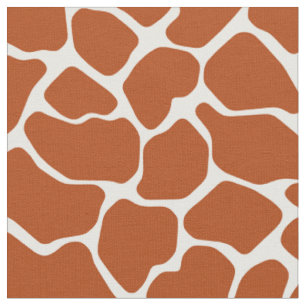 Rust Red Safari Giraffe Fabric