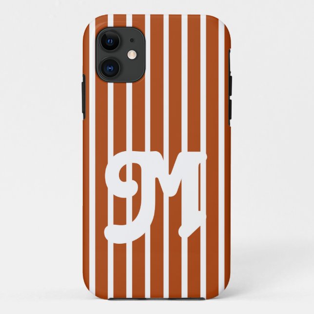 Rust Red Safari Stripe Case-Mate iPhone Case (Back)