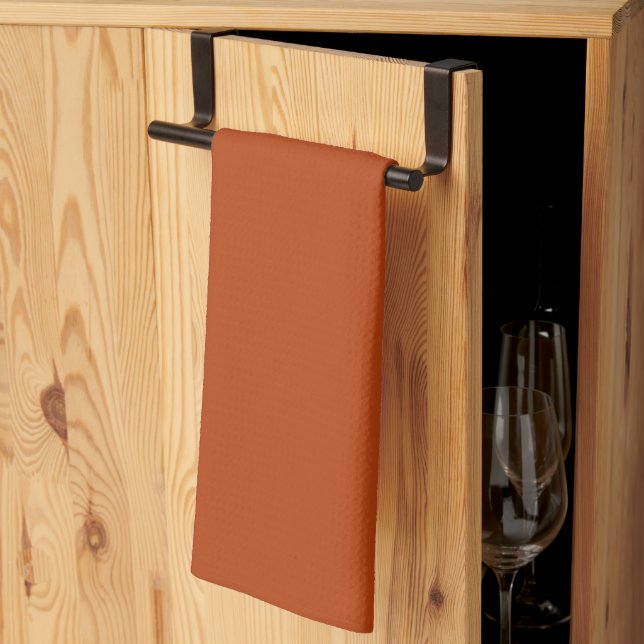 Rust Solid Colour Tea Towel (Thirds Fold)