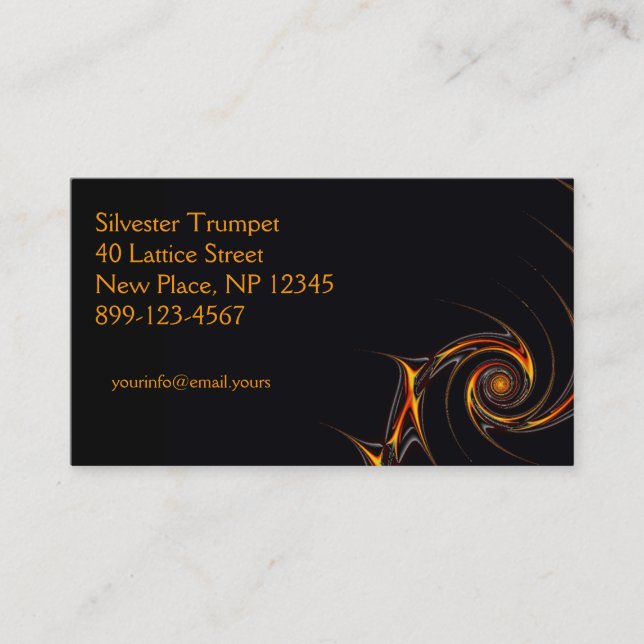Rust Spiral Double Side Business Card (Front)