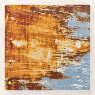 Rust steel sheet, textured background. glass coaster