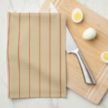 Rust Stripes on Beige Kitchen Towel<br><div class="desc">Rust Stripes on Beige Kitchen Towel</div>