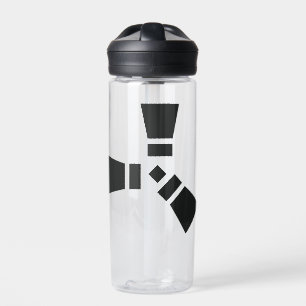 RUST Symbol Black on Clear Water Bottle