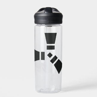 RUST Symbol Black on Clear Water Bottle