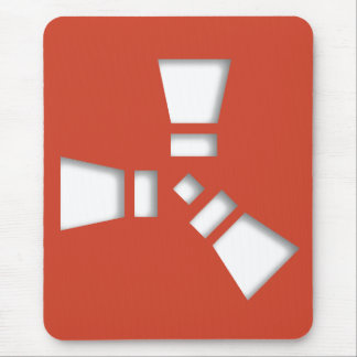 RUST Symbol Red on Clear Shadowed Mouse Pad