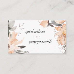 RUST TERRACOTTA BROWN BOHO FLORAL WEDDING WEBSITE BUSINESS CARD