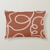 Rust Terracotta Modern Minimal Line Brush Strokes