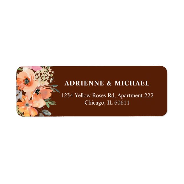 Rust Terracotta Wedding Return Address (Front)