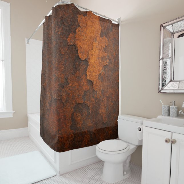 Rust Texture Grunge Background Metal Design Shower Curtain (In Situ)