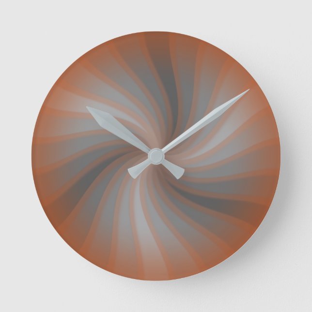 Rust Twirl Round Clock (Front)