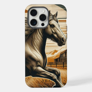 Rust/vintage horse/western iPhone 15 pro max case