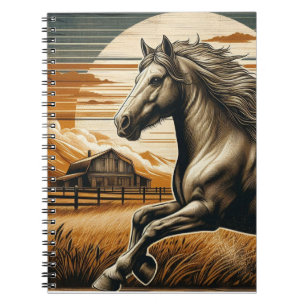 Rust/vintage horse/western  notebook