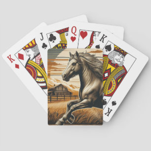 Rust/vintage horse/western  playing cards