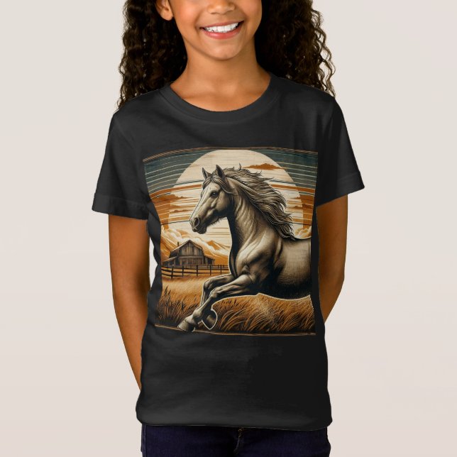 Rust/vintage horse/western  T-Shirt (Front)