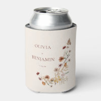 Rust Wildflower Boho Personalised Wedding Favour