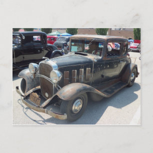 Rusted Antique Car Postcard