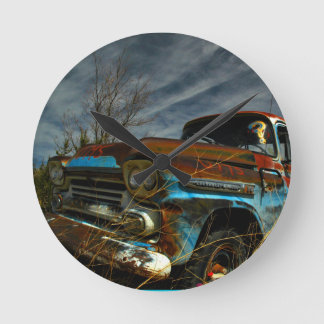 Rusted Apache Round Clock