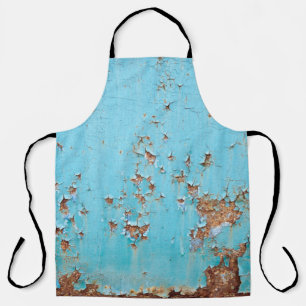 Rusted Blue Metal: Textured Wall. Apron