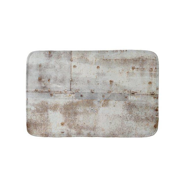 Rusted colourful metal wall, streaks. bath mat (Front)