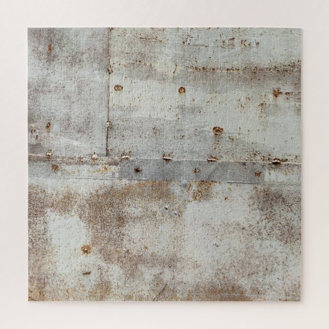 Rusted colourful metal wall, streaks. jigsaw puzzle (Vertical)