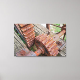 Rusted Gears Canvas Print