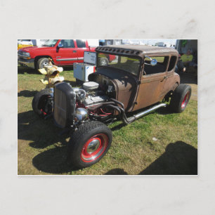 Rusted Hot Rod Postcard