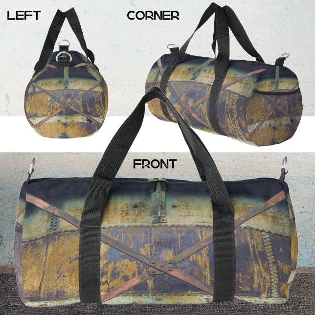 Rusted Industrial Objects in Urban Landscape Duffle Bag (Creator Uploaded)