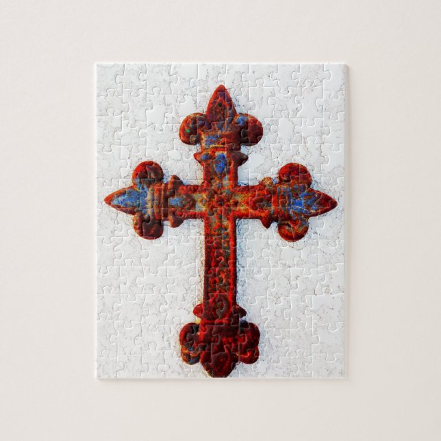 Rusted Iron Cross Christian Gifts Jigsaw Puzzle (Vertical)