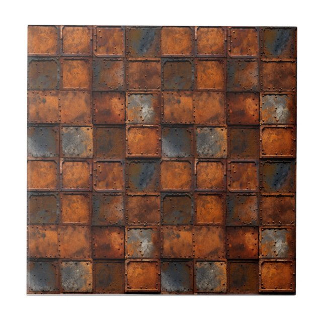 Rusted Iron Metal  Tile (Front)