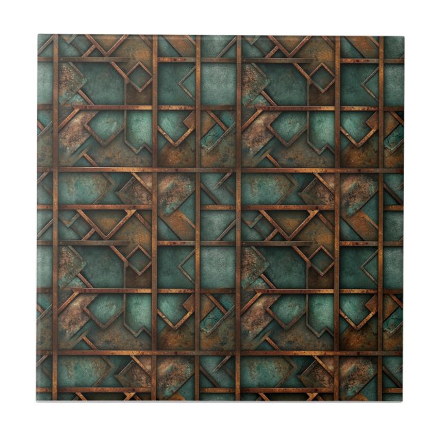 Rusted Iron Metal  Tile (Front)