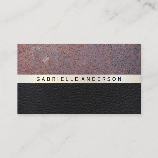 Rusted | Leather Business Card (Front)