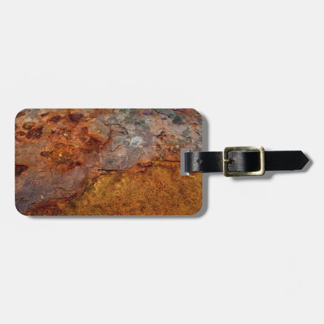 Rusted luggage tag (Front Horizontal)